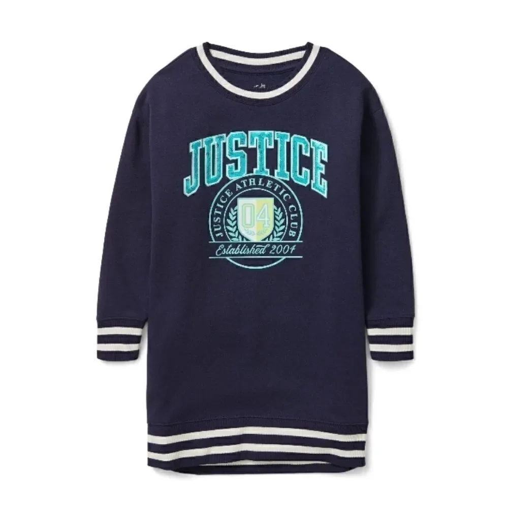 Justice Girls Rib Cuff Sweatshirt Dresses 2-Pack Size L (12/14)